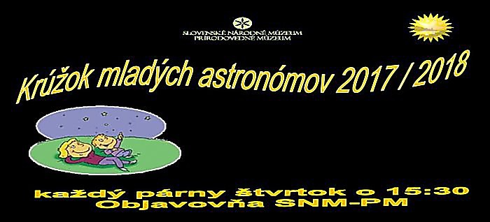 Krúžok mladých astronómov 2017 / 18